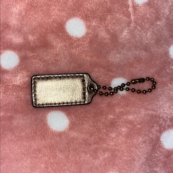 Coach Bronze Metallic Hang Bag Tag Keychain - Picture 4 of 4